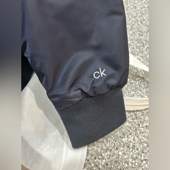 Men's Calvin Klein Navy Classic Nylon Bomber Jacket Size Small - Picture 14 of 15